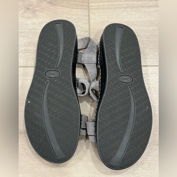 Womens Chaco Grey Wayfarer Loop Sandals Size 10 Strappy Leather - Picture 4 of 5